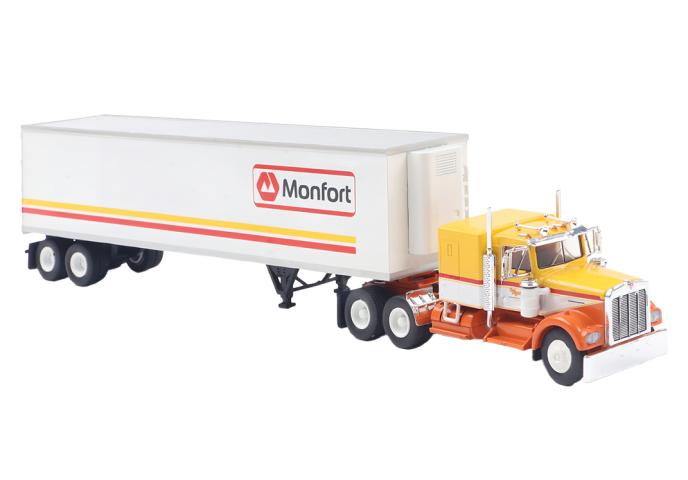 Brekina 86257 Kenworth W 900 Koffer-SZ, 1977, Monfort