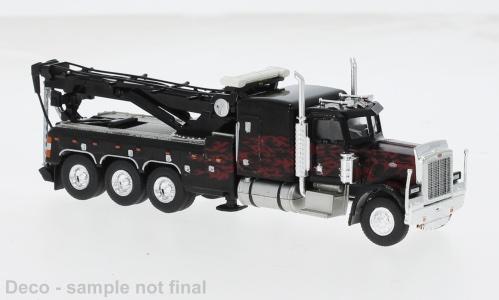 Brekina 86278 Peterbilt 359 Abschlepper, schwarz "Flames"