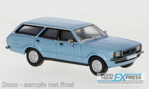 Brekina 870153 Ford Taunus (TC2) Turnier metallic hellblau, 1976,