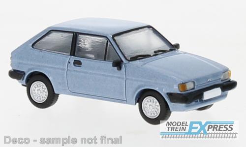 Brekina 870279 Ford Fiesta MK II Ghia metallic hellblau, 1985,