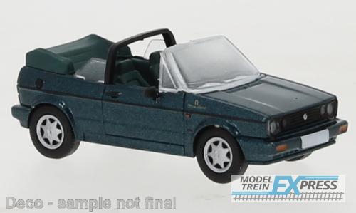 Brekina 870310 VW Golf I Cabriolet Etienne Aigner metallic dunkelgrün, 1991,