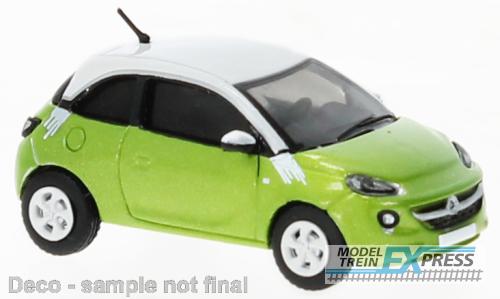 Brekina 870382 Opel Adam metallic hellgrün, weiss, 2013,