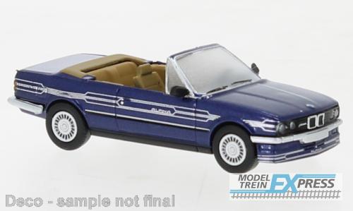 Brekina 870444 BMW Alpina C2 2,7 Cabriolet metallic dunkelblau, Dekor, 1986,