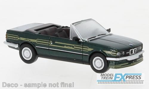 Brekina 870445 BMW Alpina C2 2,7 Cabriolet metallic dunkelgrün, Dekor, 1986,