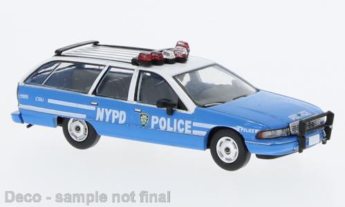 Brekina 870452 Chevrolet Caprice Station Wagon, 1991, NYPD - Police