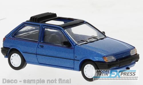 Brekina 870460 Ford Fiesta MK III Calypso Faltdach offen metallic blau, 1989,