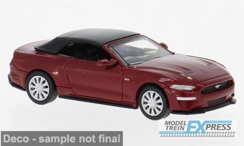 Brekina 870565 Ford Mustang VI Cabriolet, dunkelrot, 2020