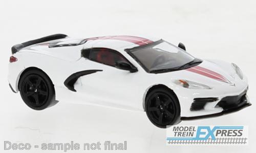 Brekina 870673 Chevrolet Corvette (C8) Stingray weiss, rot, 2020,