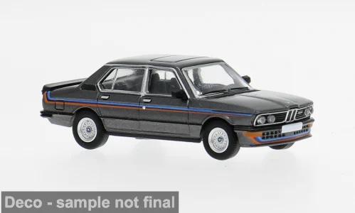 Brekina 871607 BMW M535i (E12), dunkelgrau/Dekor, 1980