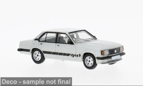 Brekina 871693 Opel Ascona B Sport, silber/Dekor, 1979