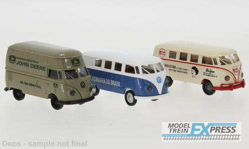 Brekina 90494 Set mit 3 VW-Bulli-Modellen 1960, Im Einsatz in Südamerika,