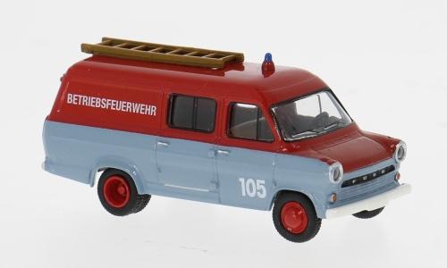 Brekina 93496 Ford Transit, 1970, blaugraue Spedition