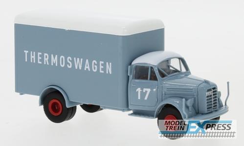 Brekina 94307 Borgward B 4500 Koffer 17 Thermoswagen 1951, blaugraue Spedition,