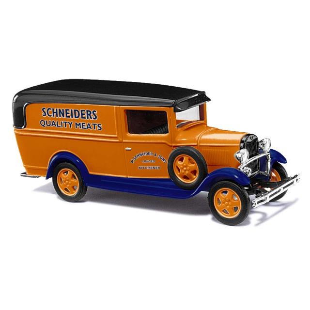 Busch autos 47742 1/87 FORD AA, SCHNEIDERS MEATS