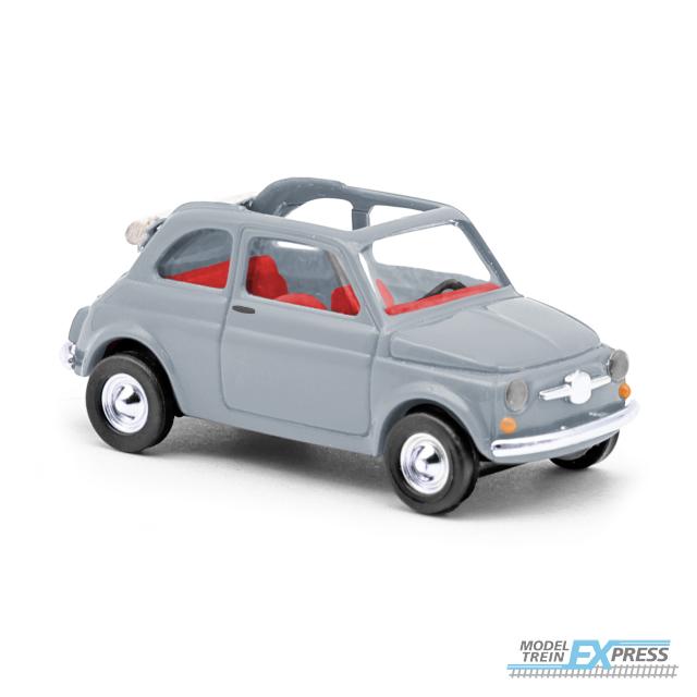 Busch autos 48780 1/87 FIAT 500 CABRIO GRAU (08/25) *