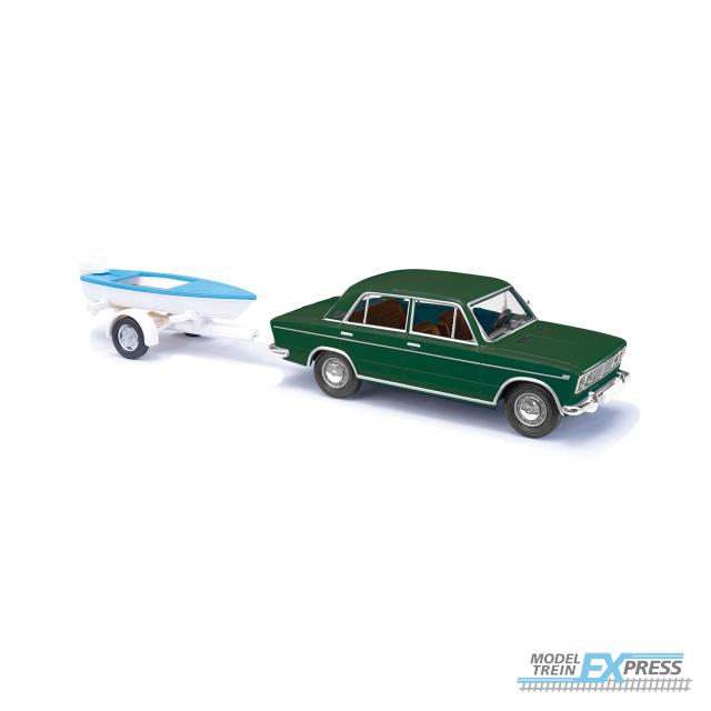 Busch autos 50516 1/87 LADA 1500 MIT BOOTSANHÄNGER 1973
