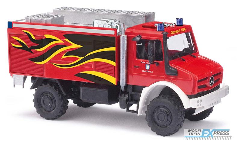 Busch autos 51055 1/87 MERCEDES BENZ UNIMOG U 5023 FEUERWEHR 2014