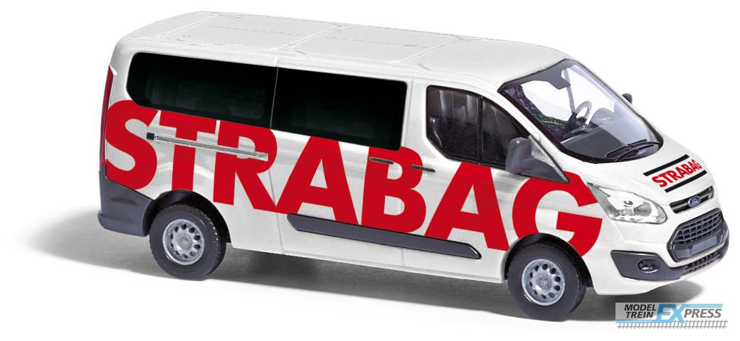 Busch autos 52428 1/87 FORD TRANSIT CUSTOM BUS STRABAG 2012