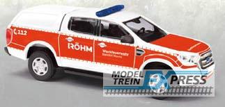 Busch autos 52840 1/87 FORD RANGER HARDTOP WERKFEUERWEHR NR.6