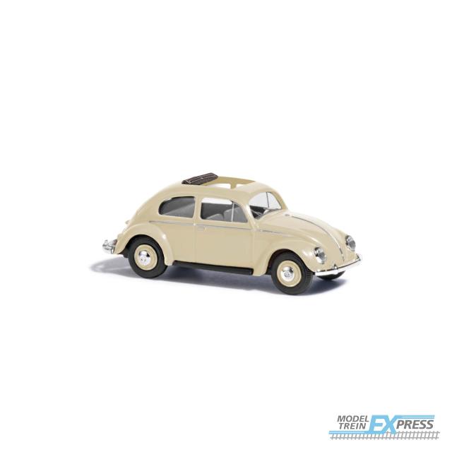 Busch autos 52945 1/87 VW KÄFER BREZELFENSTER BEIGE STOFFDACH 1952