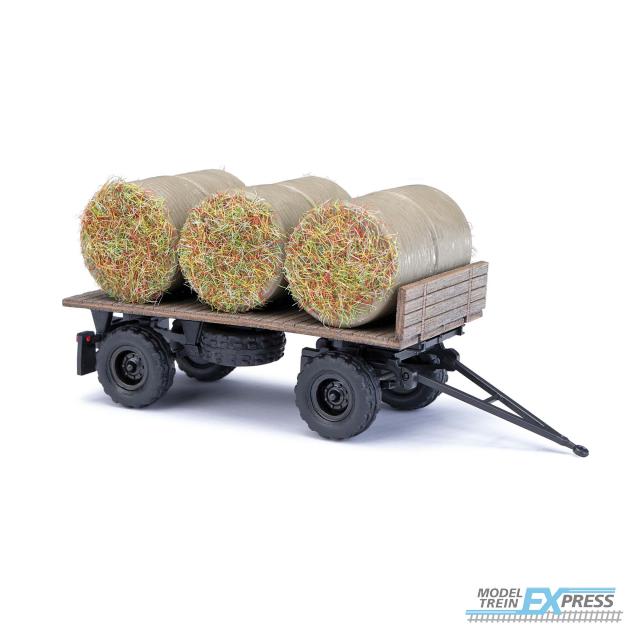 Busch autos 53018 1/87 IFA HW 60 ANHÄNGER MIT STROHBALLEN 198