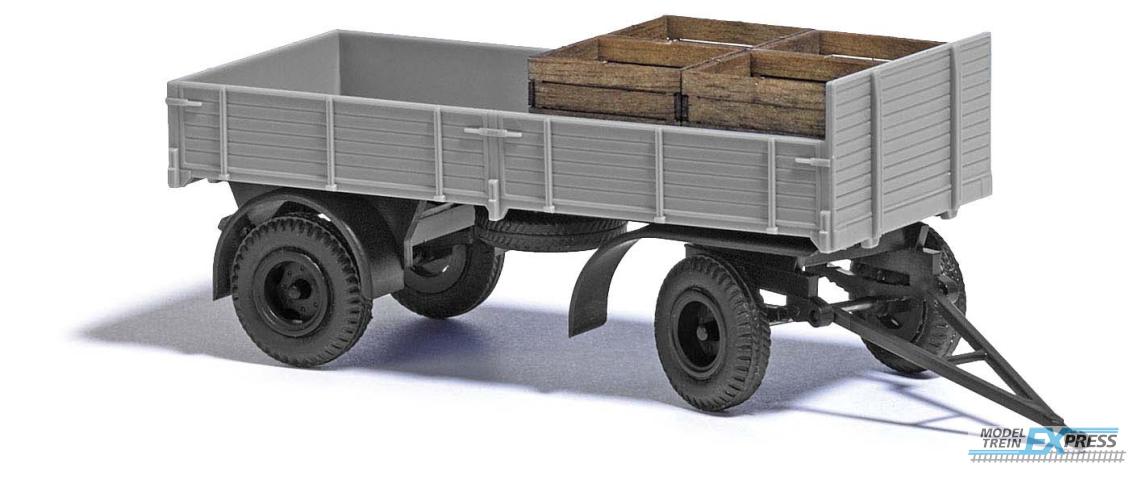 Busch autos 53321 1/87 IFA HL 80 ANHÄNGER MIT KISTEN 1967
