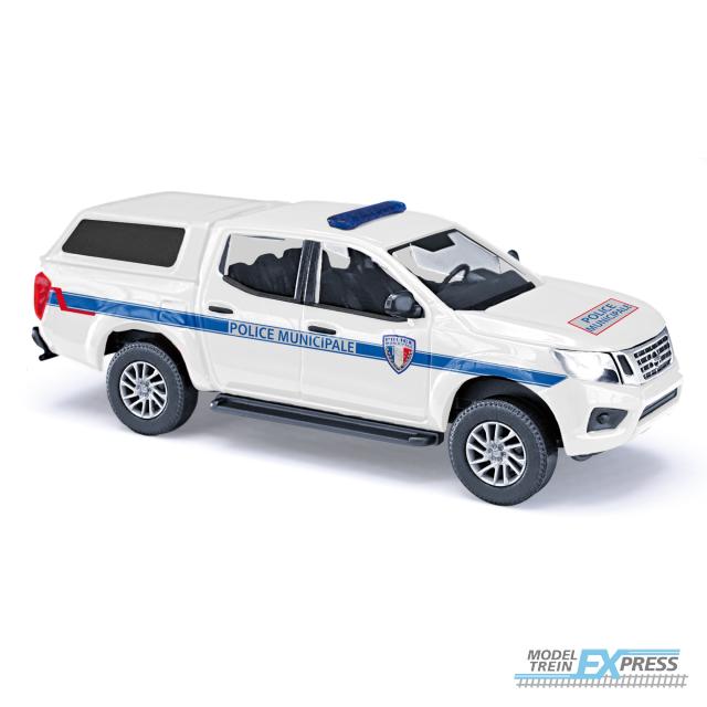 Busch autos 53729 1/87 NISSAN NAVARA/HARDTOP POLIZEI (08/25) *