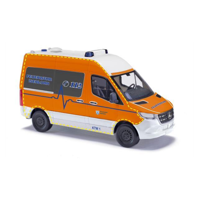 Busch autos 54061 1/87 MB SPRINTER, FW ISERLOHN