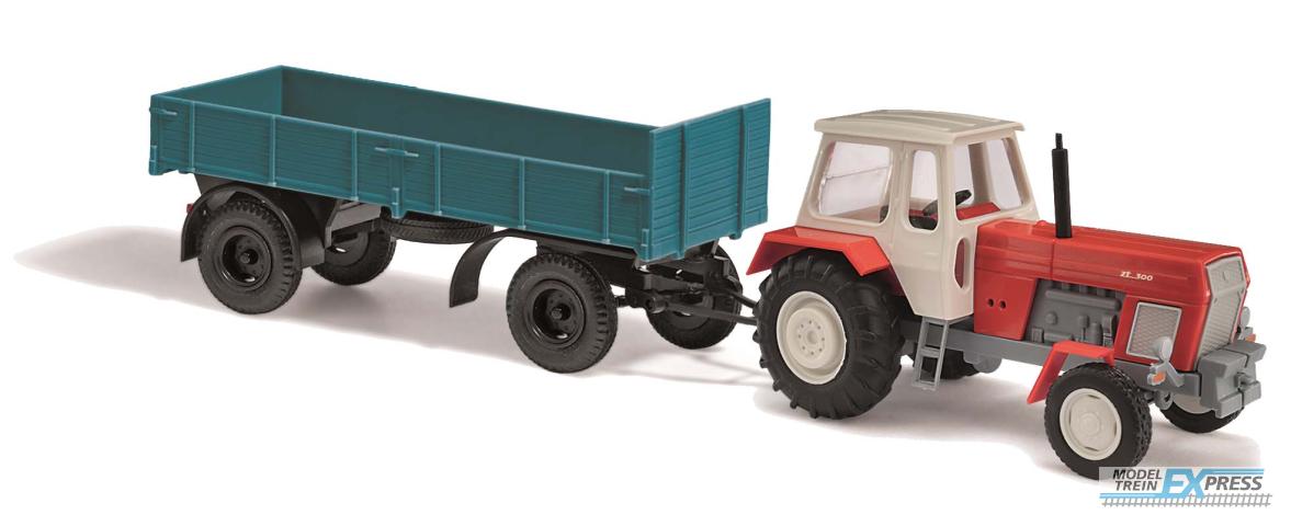 Busch autos 54200 1/87 TRAKTOR FORTSCHRITT ZT 300 HL 80 ÄNHANGER 1967