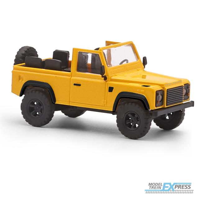 Busch autos 54392 1/87 LAND ROVER 90 OFFEN, GELB  (04/25) *