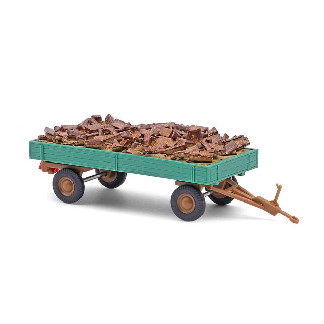 Busch autos 59976 GUMMIANHÄNGER M.HOLZSCHEITE H