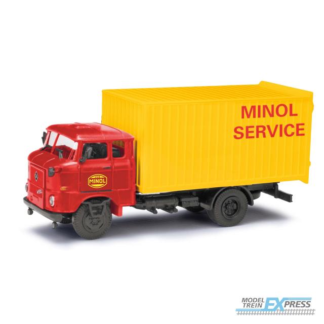 Busch autos 95198 1/87 IFA W50 L MK MINOL SERVICE 1985