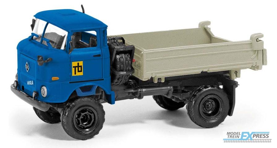 Busch autos 95271 1/87 IFA W50 DREISEITEN-KIPPER BLAU/GRAU TB BERLIN