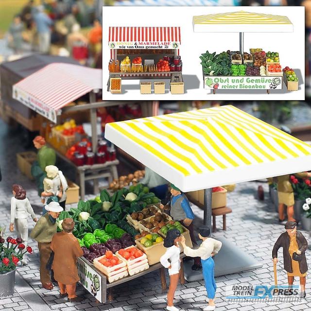 Busch 1071 MARKTSTAND OBST, HONIG H0
