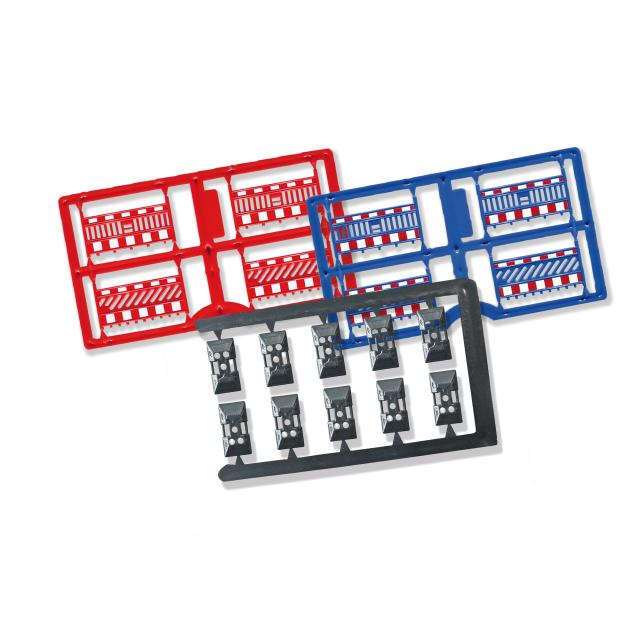 Busch 1109 1/87 SCHRANKENZAUN BLAU/ROT