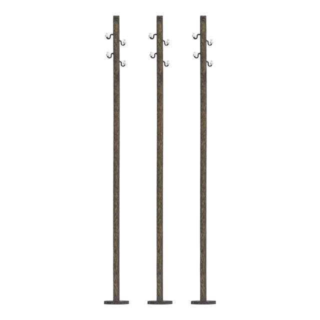 Busch 1754 1/87 FREILEITUNG 3OLZMASTEN