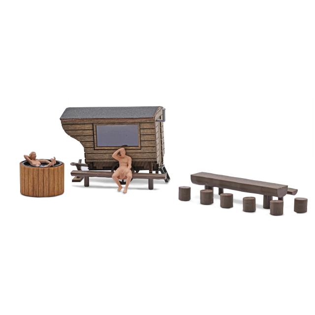 Busch 1870 1/87 SCHÄFERWAGEN-SAUNA