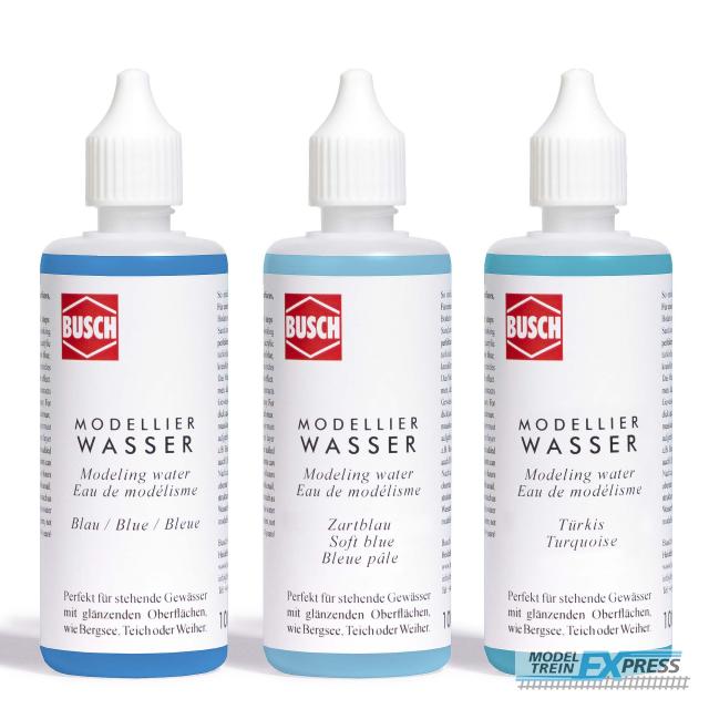 Busch 7581 MODELLIERWASSER FARB-SET 3x 100 ML (6/24) *