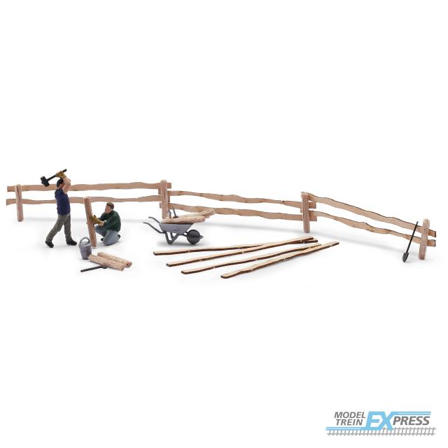 Busch 79853 1/87 A-SET:KOPPELZAUN STELLEN H0 (03/25) *