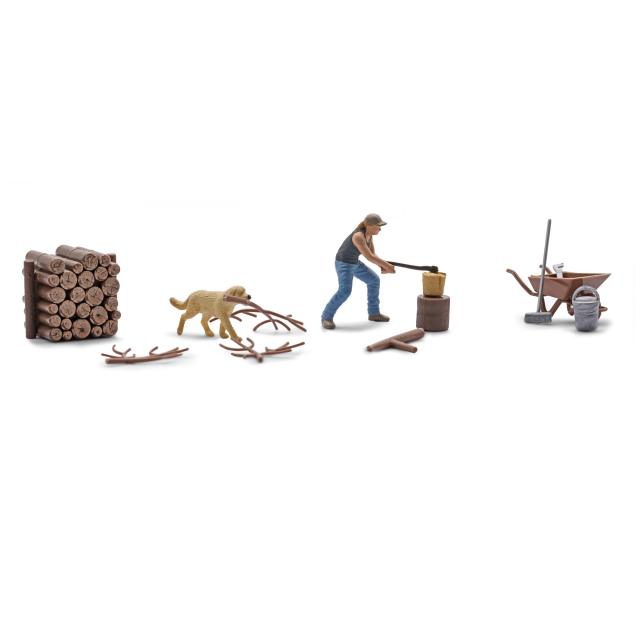 Busch 79884 1/87 A-SET: HOLZ HACKEN