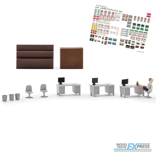 Busch 79907 1/87 A-SET:FEIERABEND IM BÜRO H0 (03/25) *