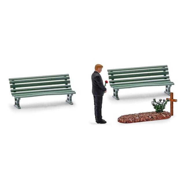 Busch 79933 1/87 A-SET: BESUCH AM GRAB