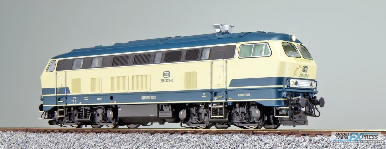Esu 31011 Diesellok, H0, BR 218, 218 320 DB, ozeanblau/beige, Ep IV, Vorbildzustand um 1987, Sound+Rauch, DC/AC