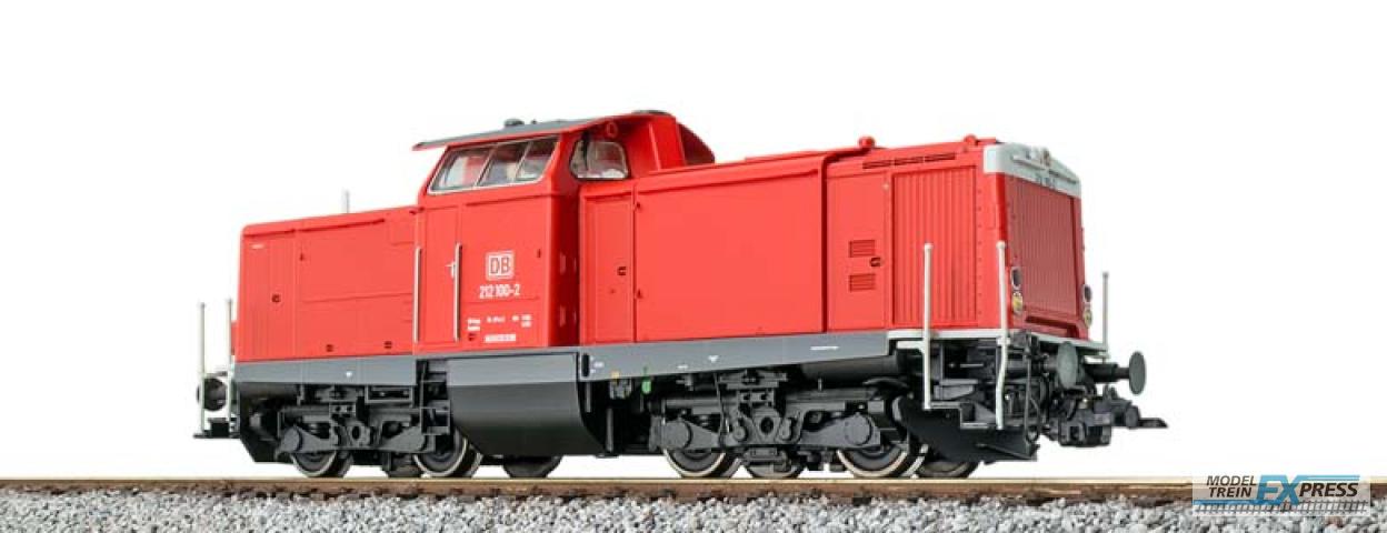 Esu 31575 Diesellok H0, 212 100, DB, Ep. V, Vorbildzustand um 2000, verkehrsrot, Sound+Rauch, DC/AC