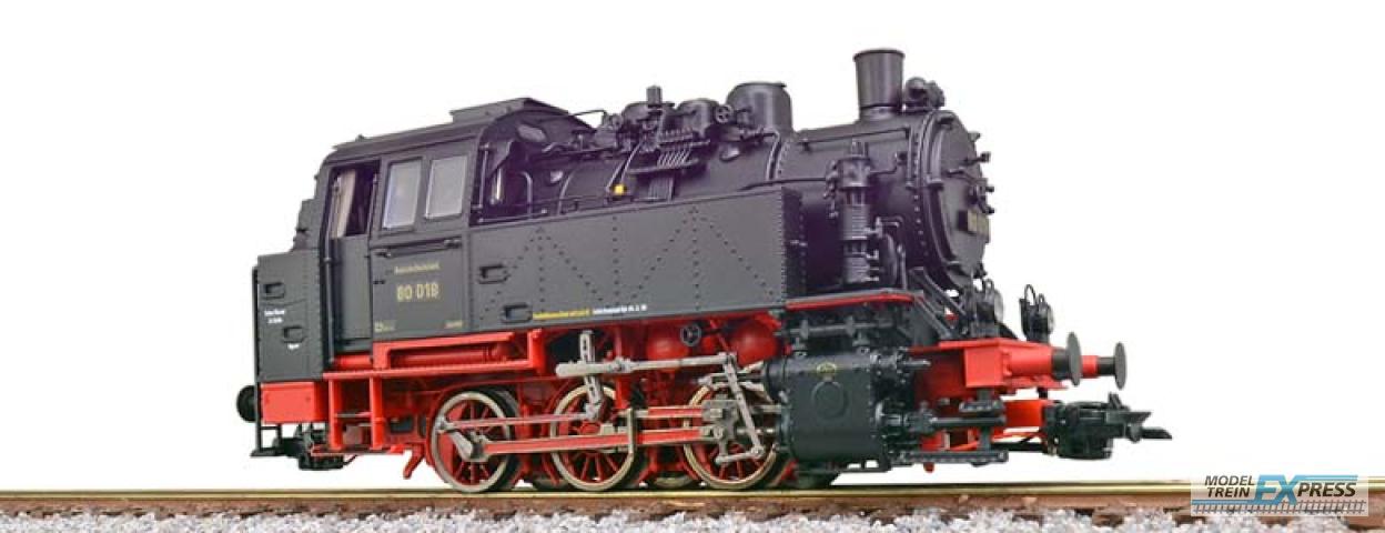Esu 31652 Dampflok, H0, BR80, 80 018 DRG, Schwarz, Ep II, Vorbildzustand um 1936, LokSound, Doppelraucherzeuger, Rangierkupplung, DC/AC