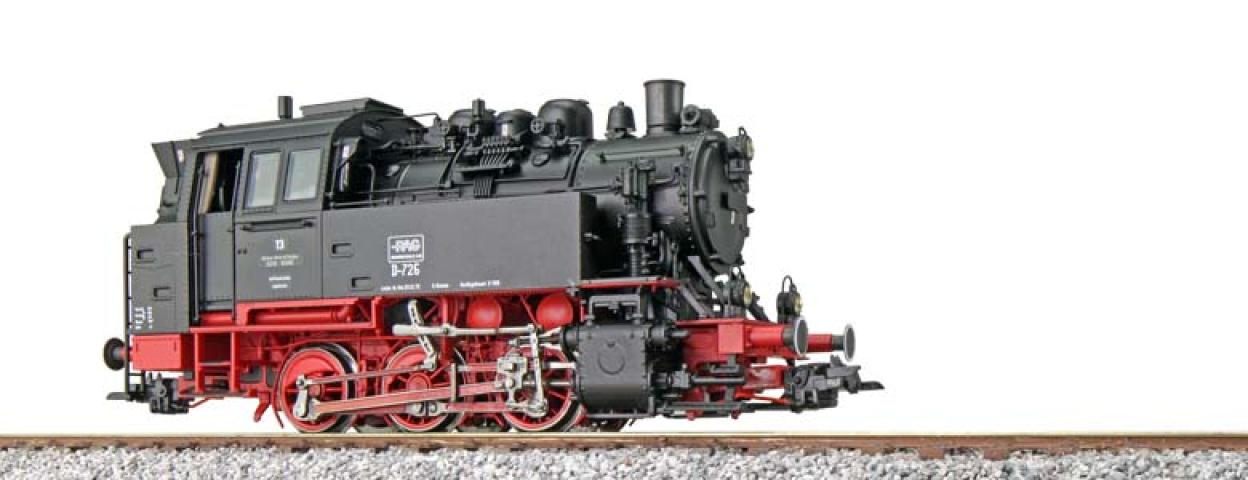 Esu 31655 Dampflok, H0, BR80, D-726 RAG, Schwarz, Ep IV, Vorbildzustand um 1973, LokSound, Doppelraucherzeuger, Rangierkupplung, DC/AC