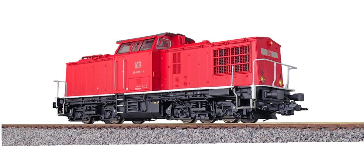 Esu 31766 Diesellok, H0, V100 DR, 298 051 DB, verkehrsrot, Ep V, Vorbildzustand um 2002, LokSound, Rauch, Kupplung DC/AC