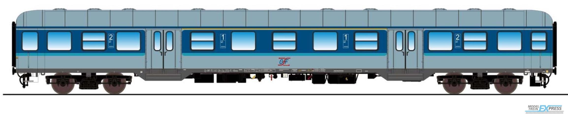 Esu 36069 n-Wagen, H0, AB nrz 418.4, 80 31-34 359-5, 1./2. Kl, GfF Ep. VI, blau-weiß, DC