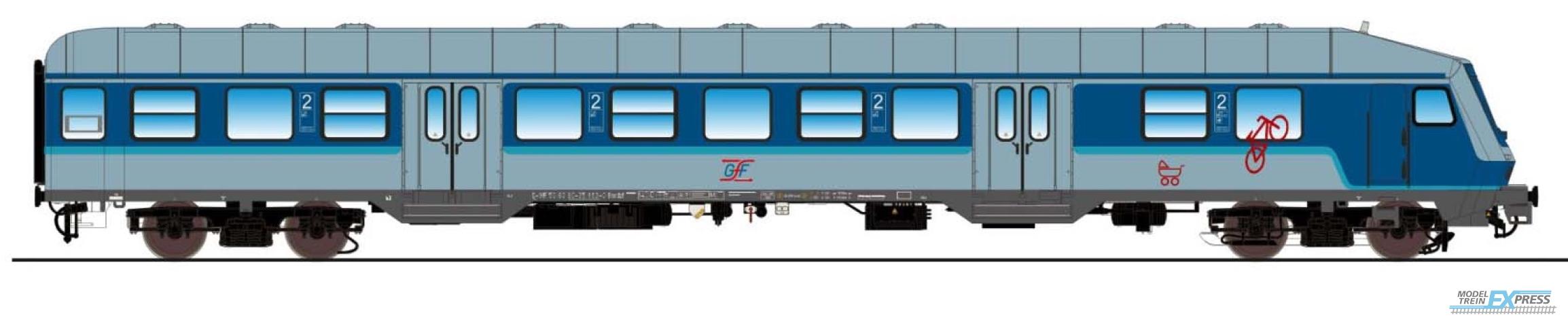 Esu 36070 n-Wagen, H0, Bnrdzf 483.1, 80 80-35 163-0, Steuerwagen, GfF Ep. VI, blau-weiß, DC