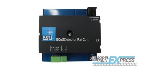 Esu 50098 ECoSDetector RC Rückmeldemodul, 4 RailCom-Eingänge. Für 2 und 3-Leiterbetrieb, Optokoppler